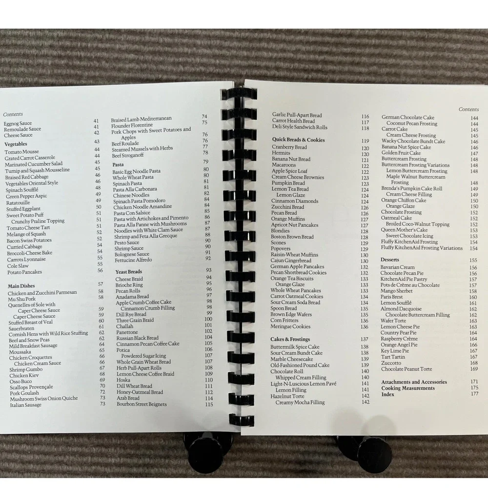 KitchenAid Cookbook Spiral Bound Vintage Stand Mixer Recipes USA